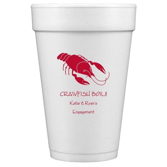 Crawfish Styrofoam Cups